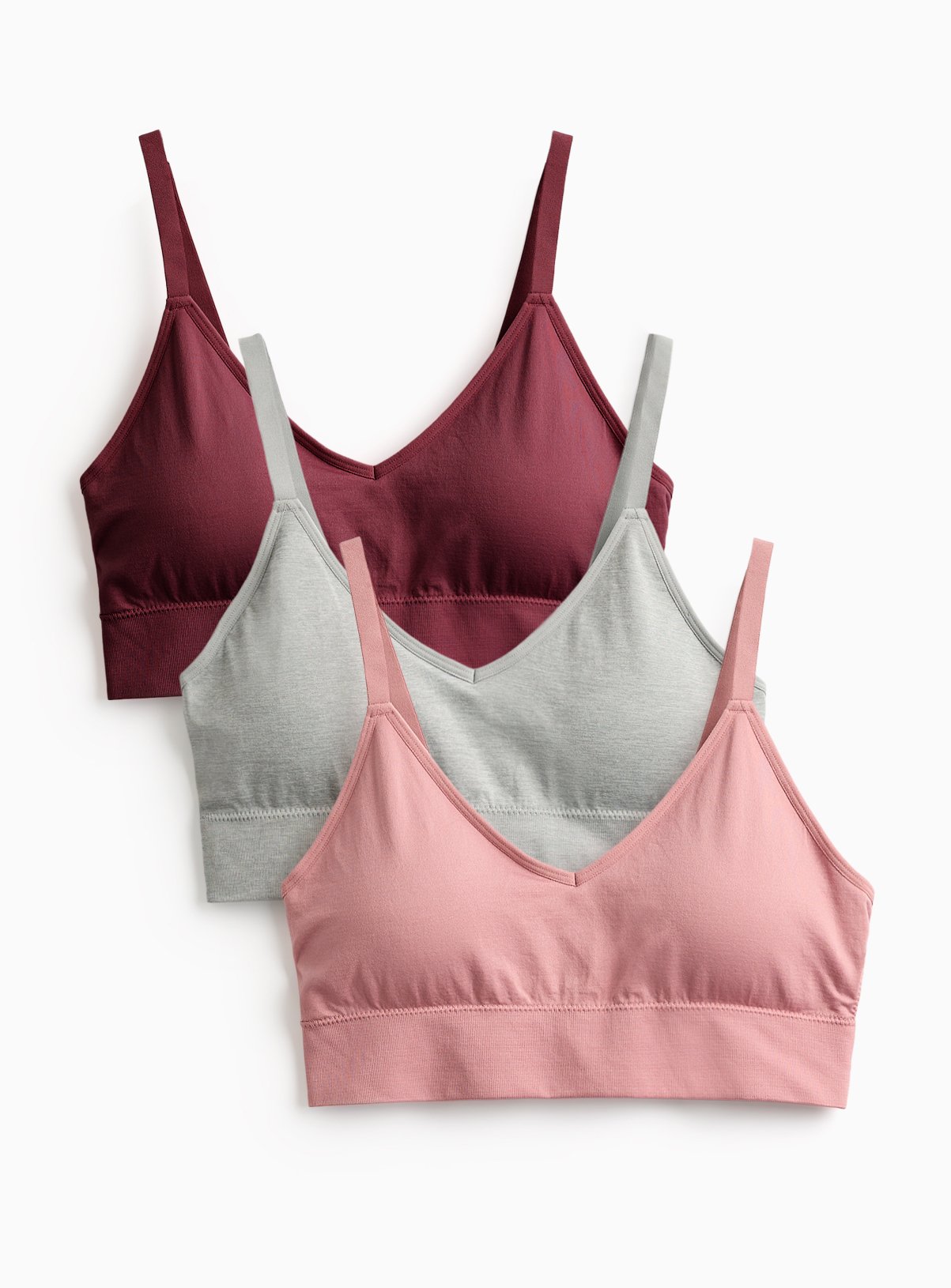 Strappy Seamless Bralettes 3 Pack