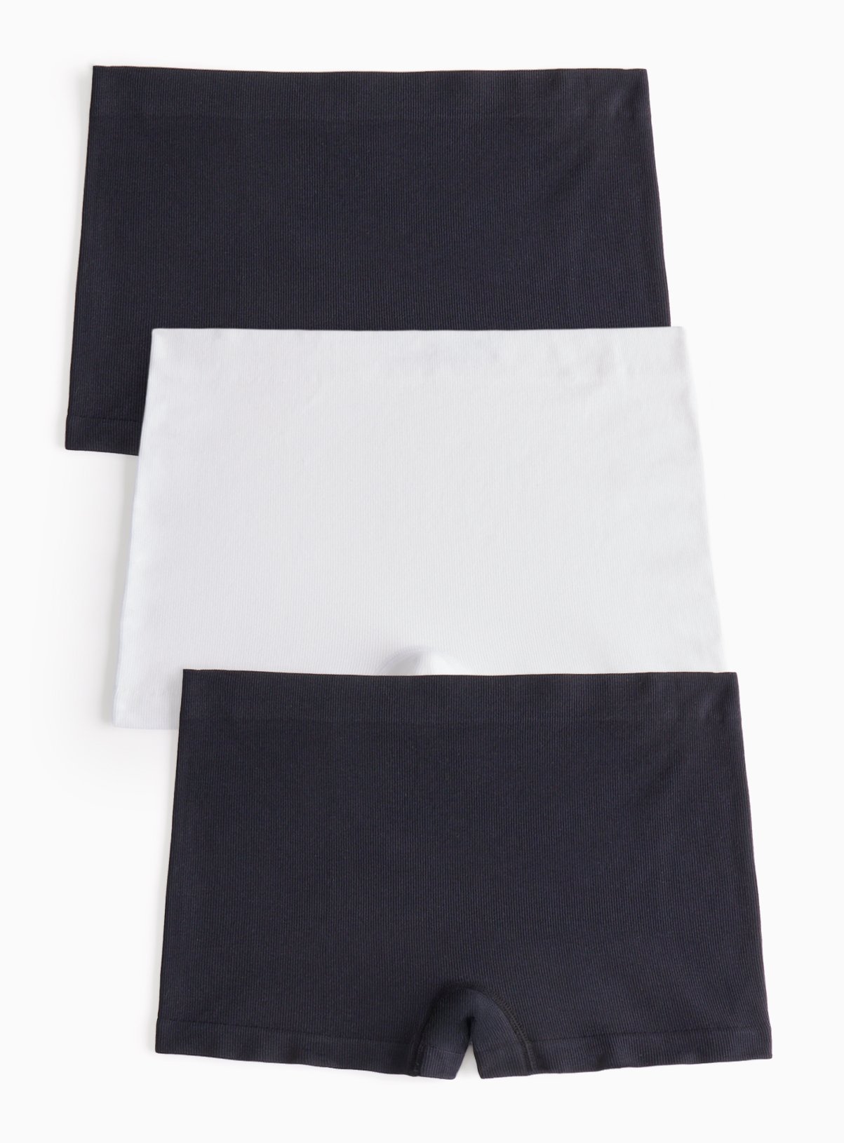 Ribbed Seamless Knicker Shorts 3 Pack 