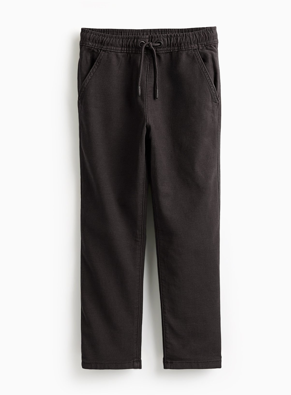 Black Stretch Drawstring Trousers 6 years