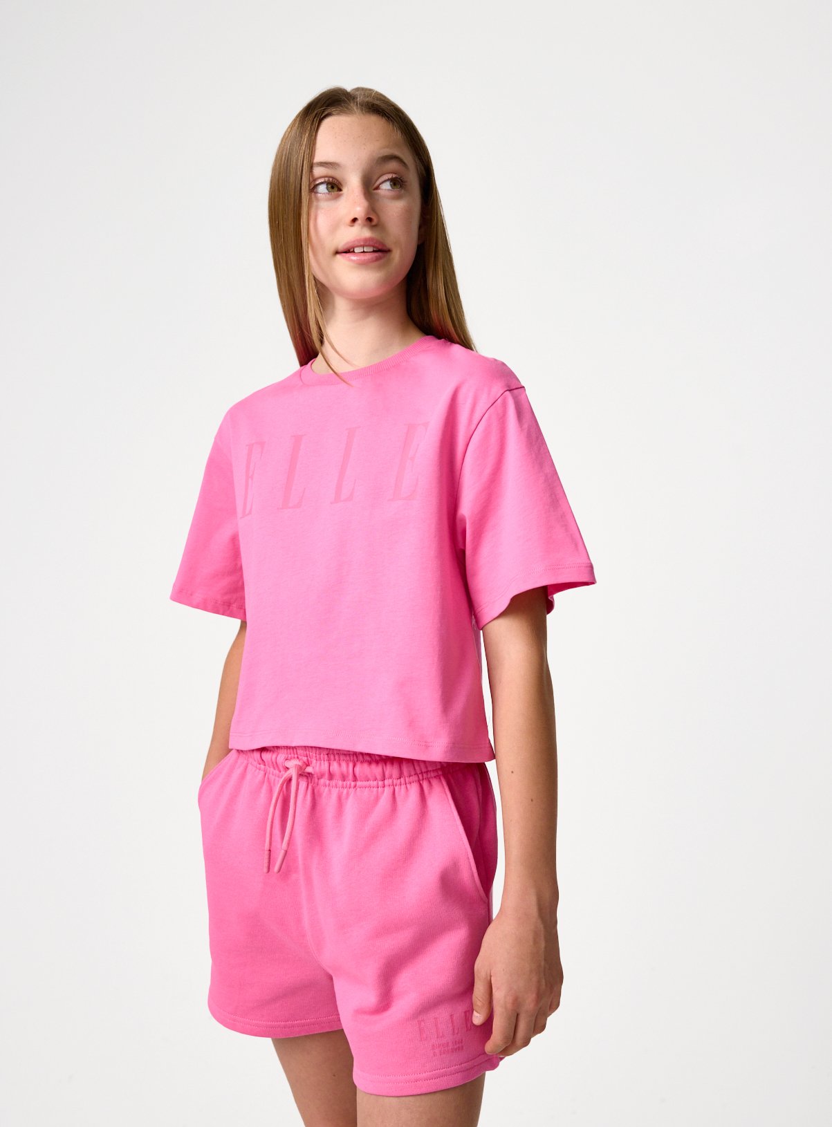 ELLE Pink Logo Boxy T-Shirt 9 years