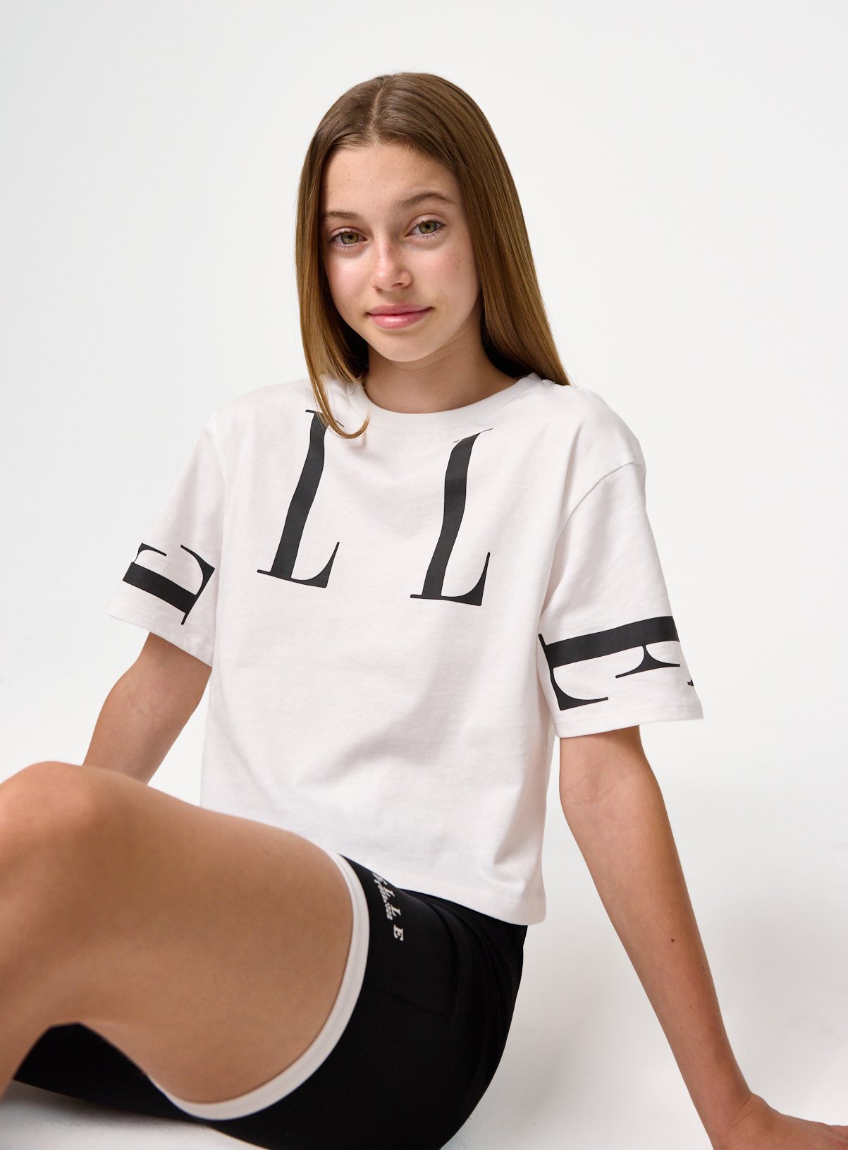 ELLE Graphic Print Boxy T-Shirt 