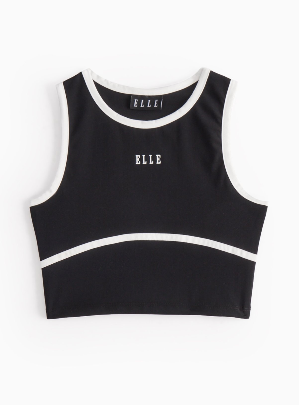 ELLE Black Contrast Panel Racer Vest 