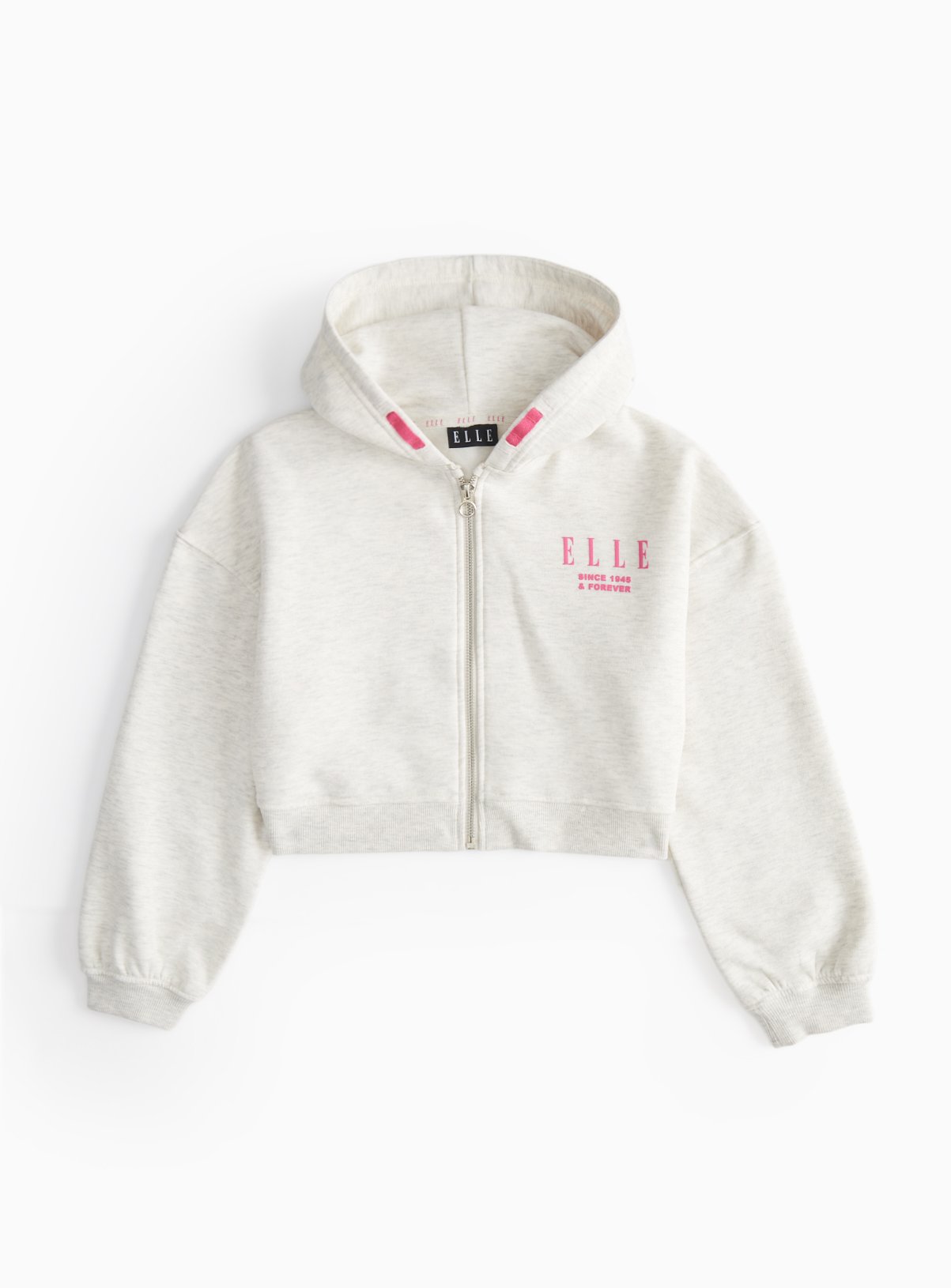 ELLE Graphic Print Grey Zip Sweat 9 years