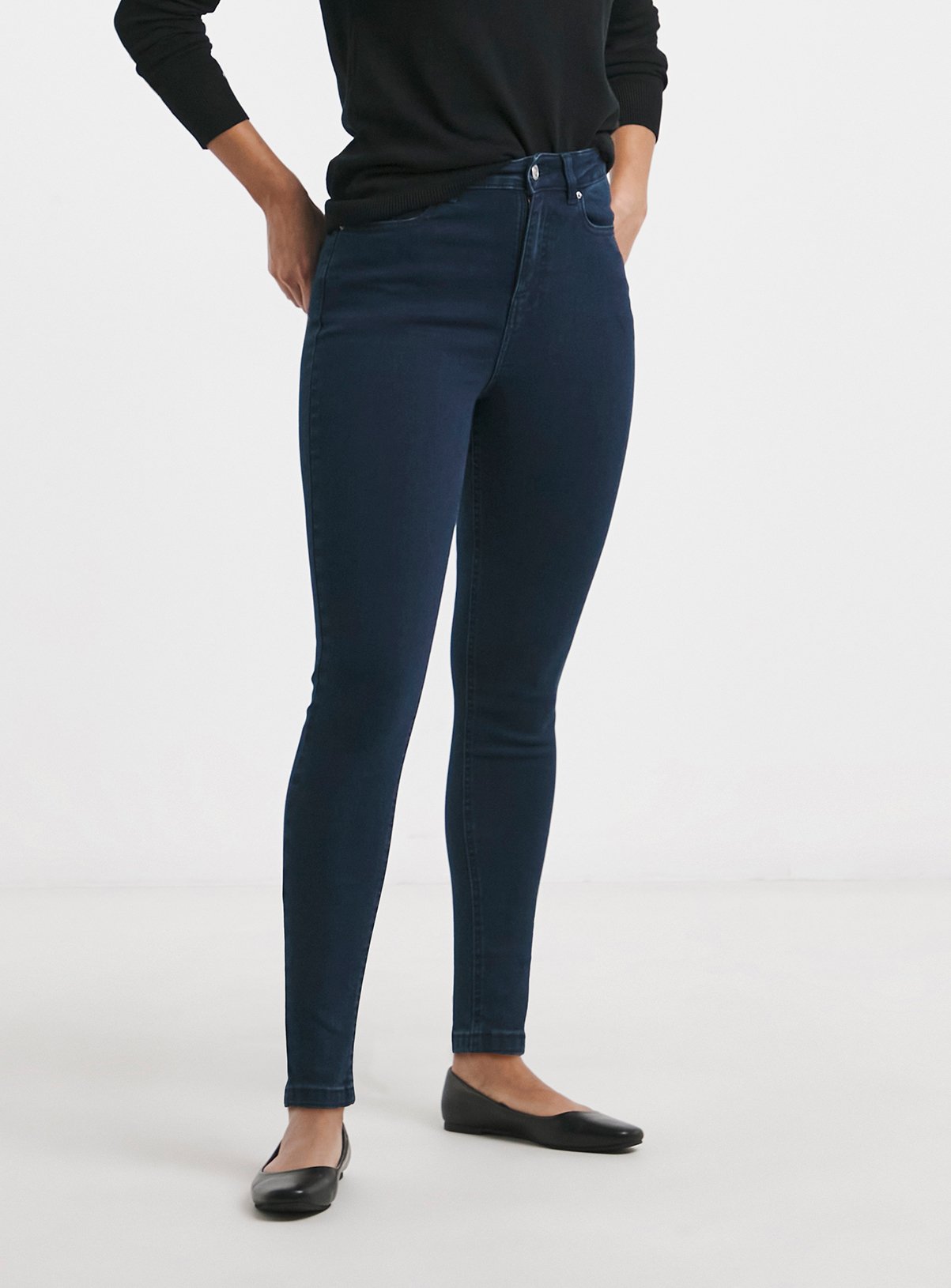 SIMPLY BE Highwaisted Super Stretch Skinny Jean Indigo 