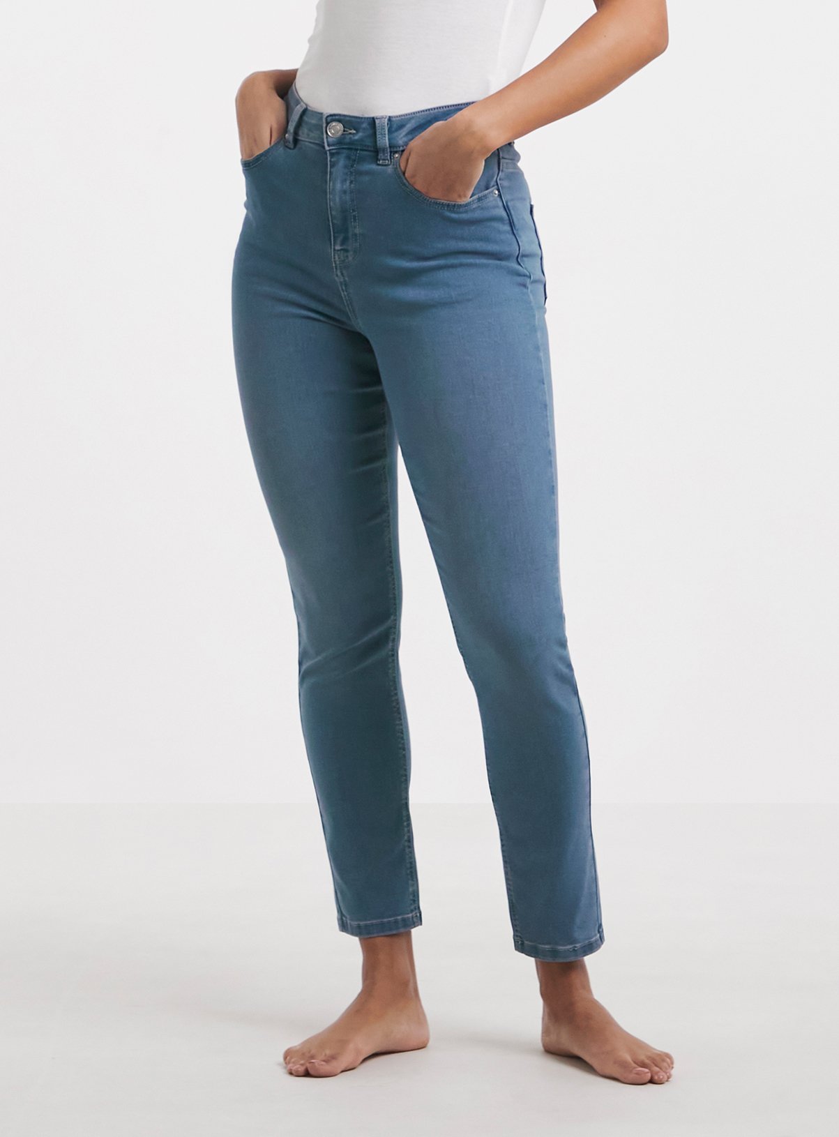 SIMPLY BE Highwaisted Super Stretch Slim Jean Mid Wash 