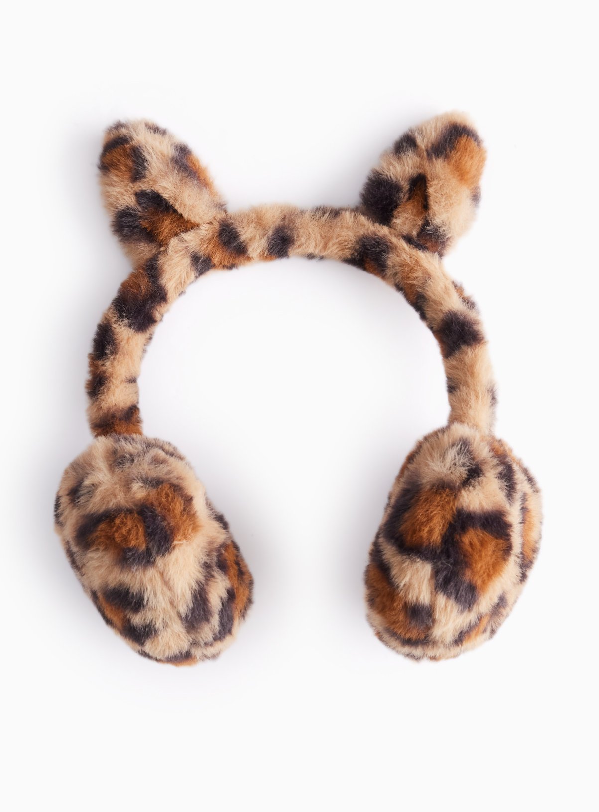 Leopard Printed Faux Fur Ear Muffs One Size