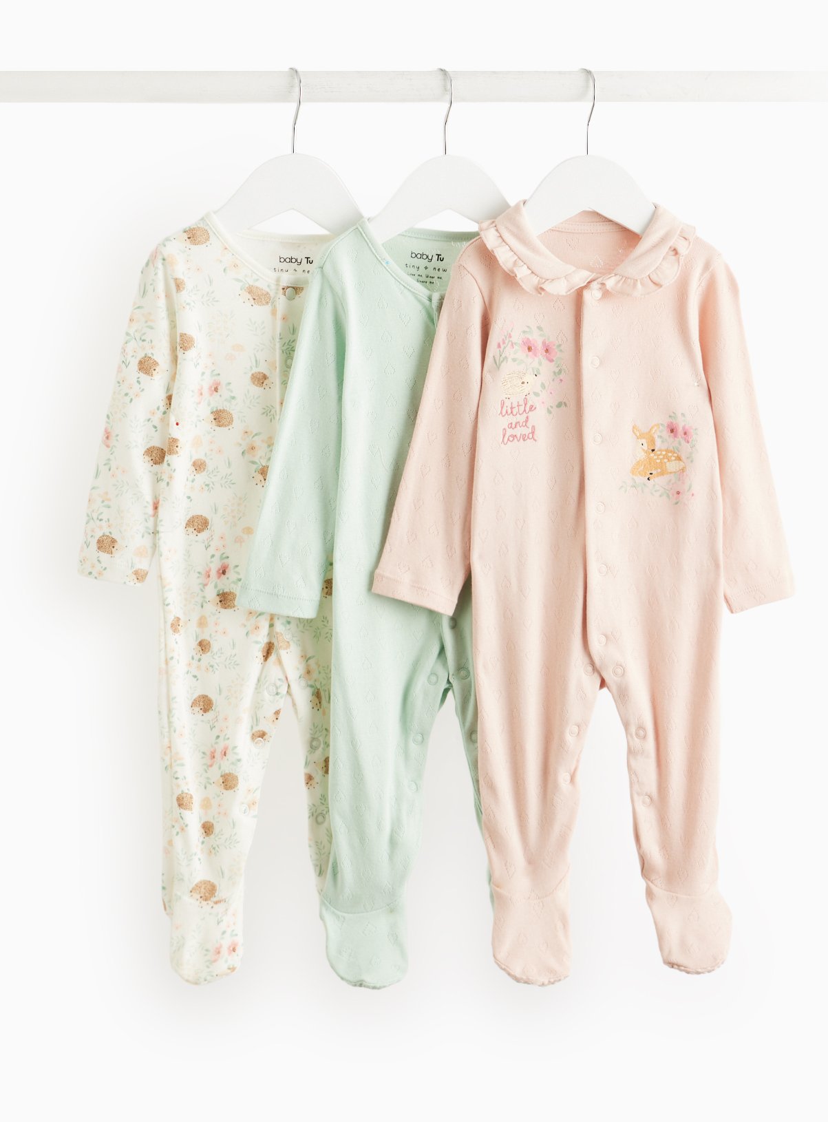 Woodland Printed Frill Collar Sleepsuit