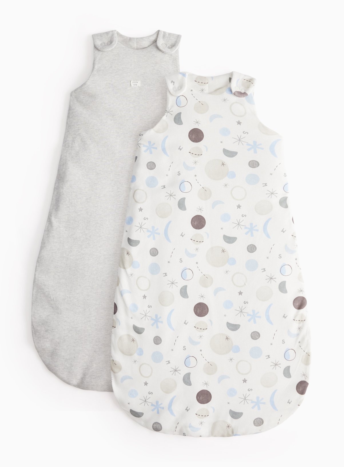 Moon & Stars Printed 2.5 Tog Sleeping Bag 2 Pack 12-18 months