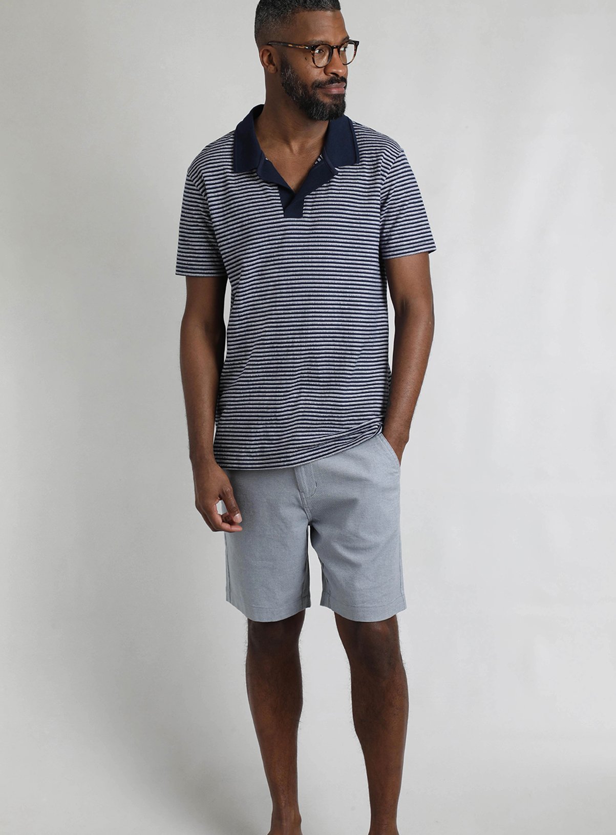 WEIRD FISH Virgil Striped Polo 