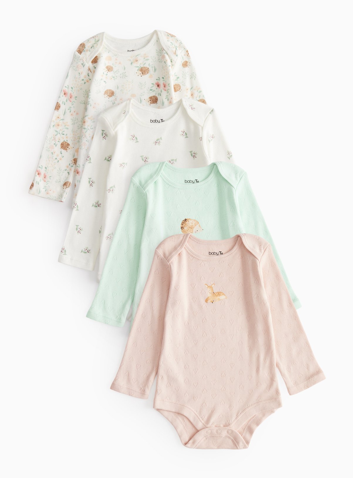 Woodland Printed Bodysuit 4 Pack 18-24 months