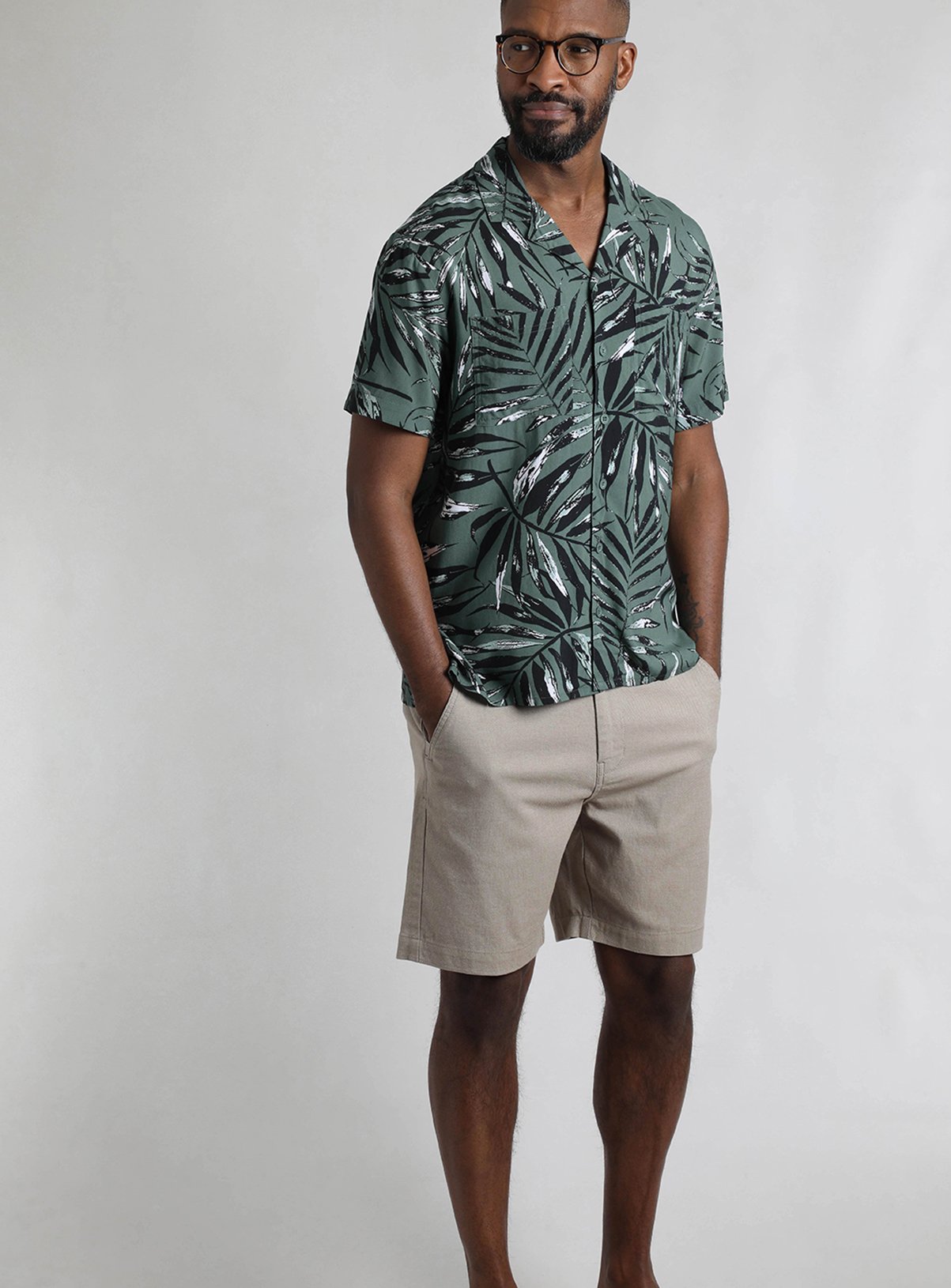 WEIRD FISH Holborn Printed Short Sleeve Shirt 