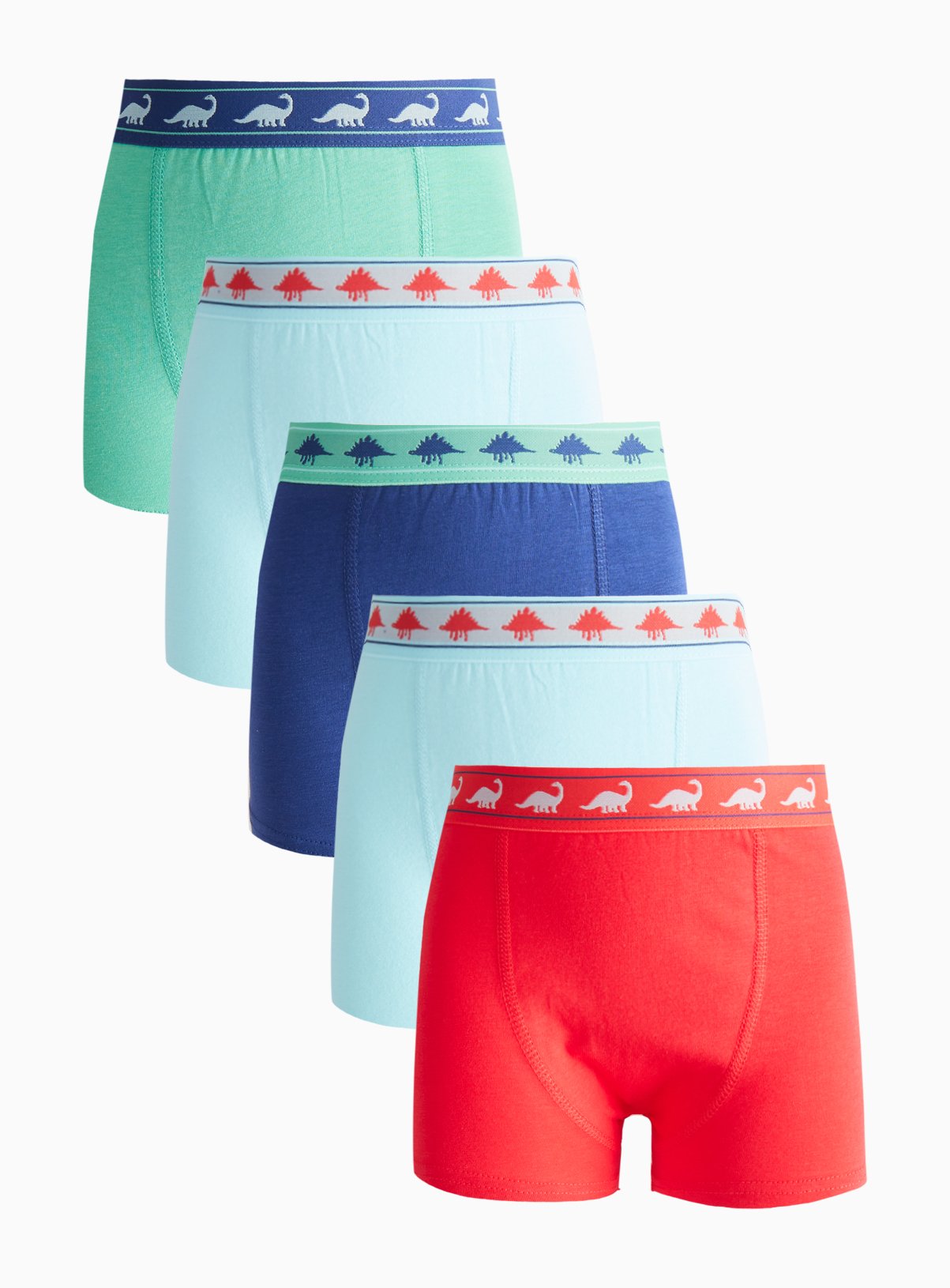 Dinosaur Waistband Design Trunks 5 Pack 