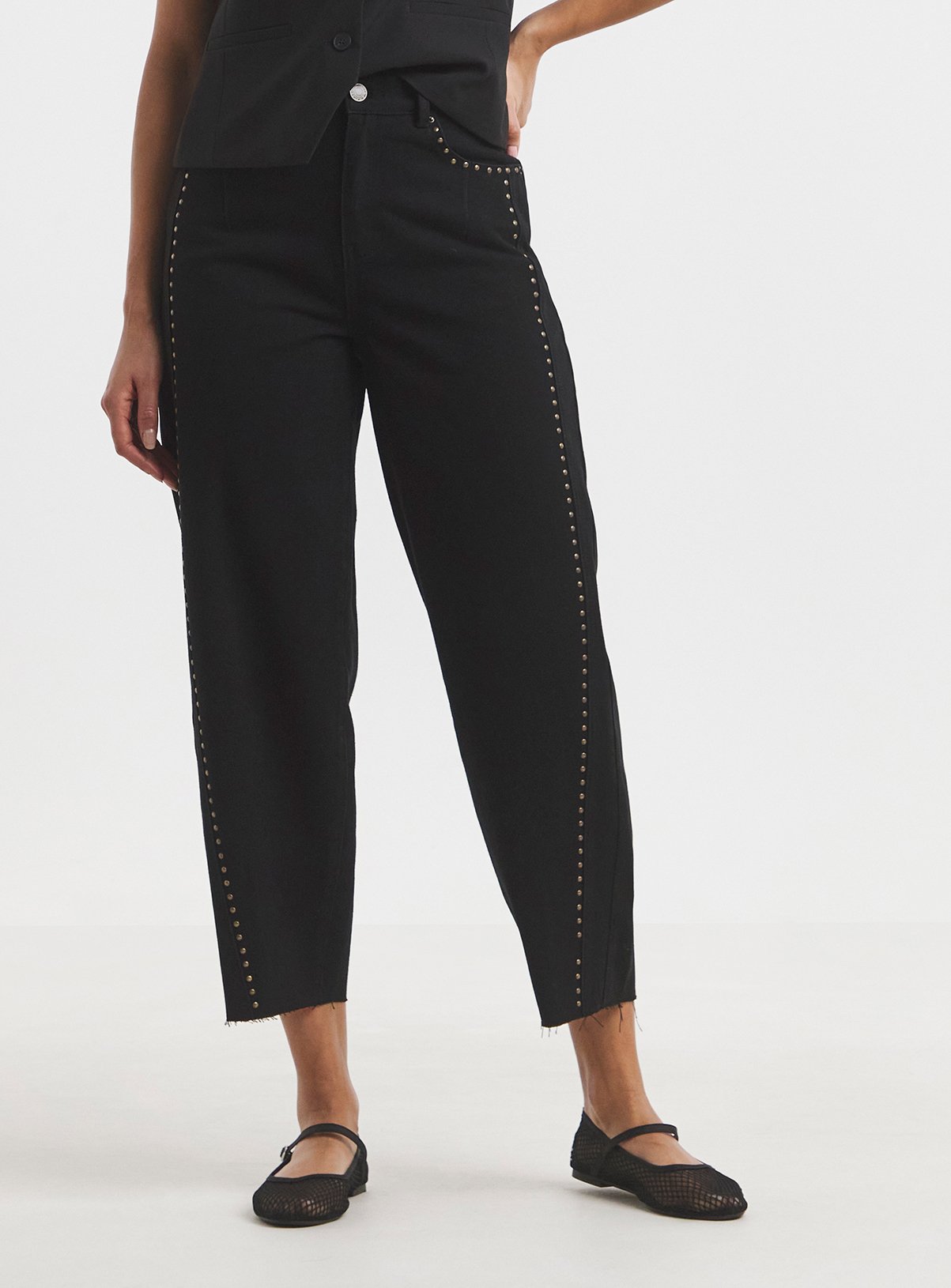 SIMPLY BE Studded Barrel Jean 