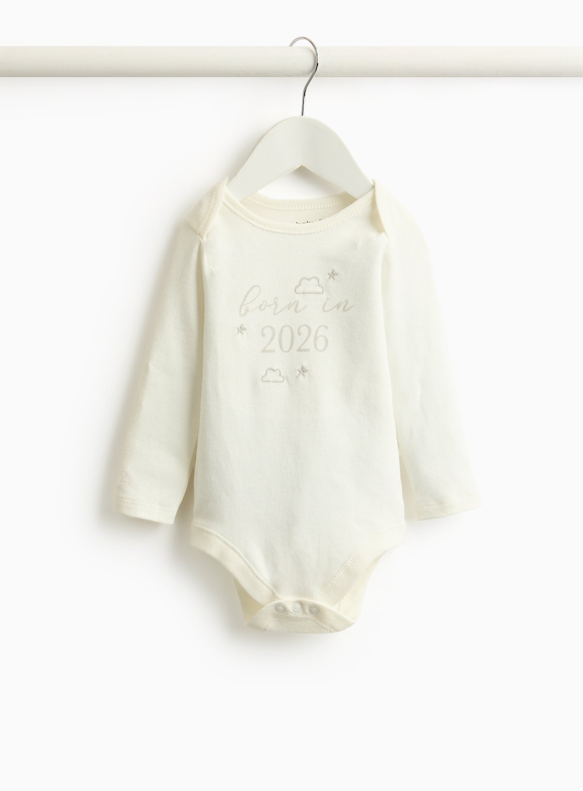 Born In 2026 Slogan Bodysuit 3-6 months