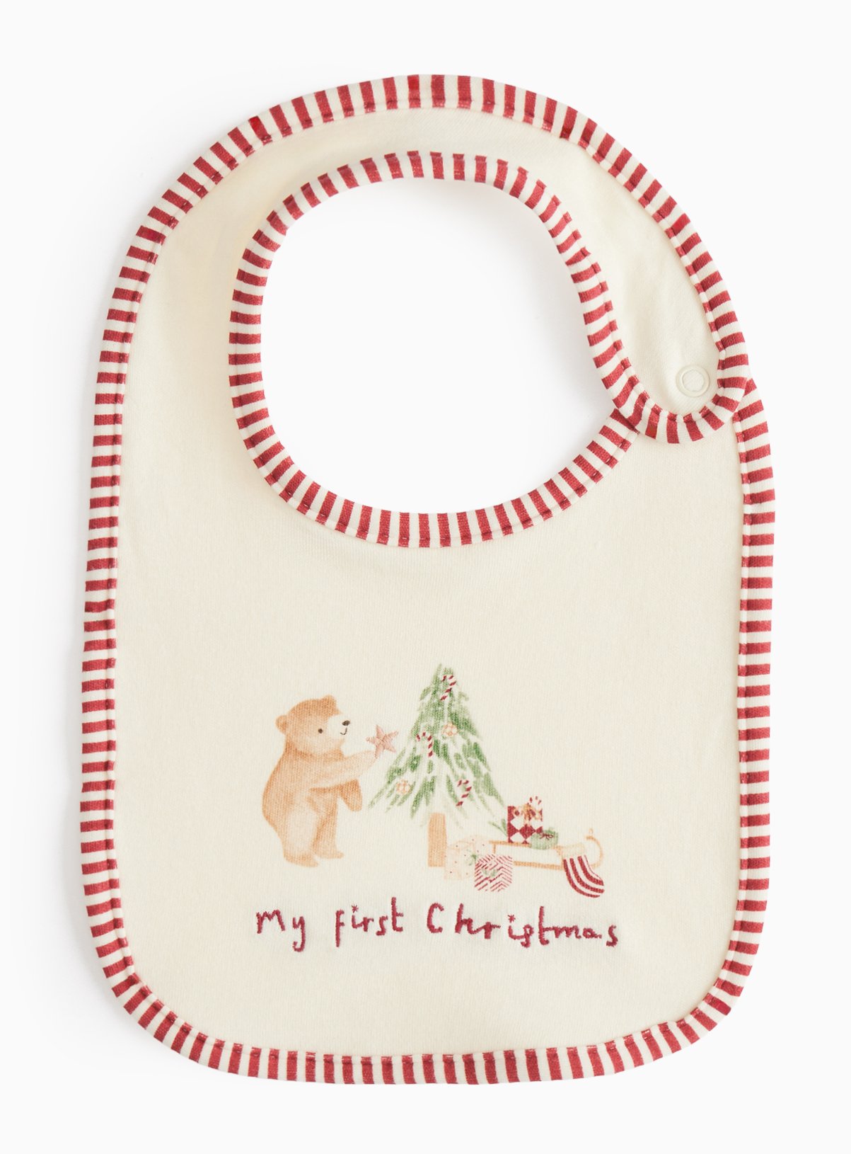 My First Christmas Bib  One Size