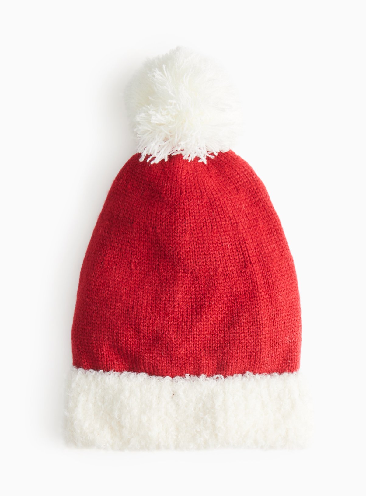 Red Knitted Christmas Santa Hat