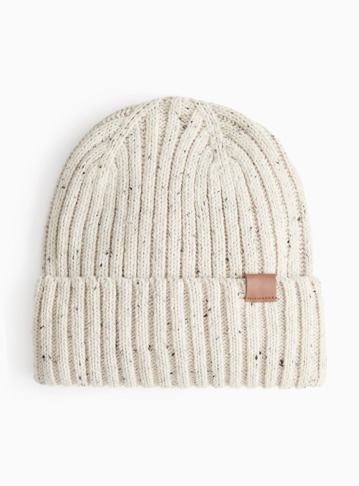 Oatmeal Neppy Knitted Beanie 