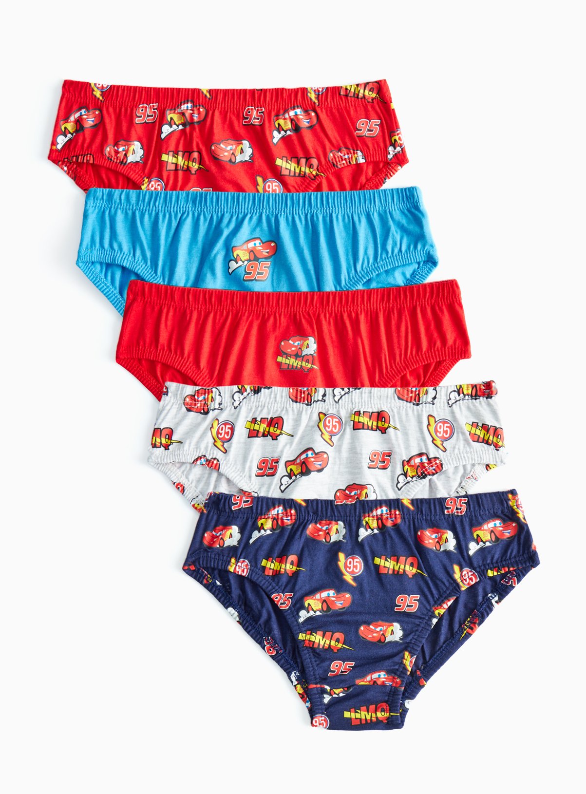 Disney Cars Printed Briefs 5 Pack 