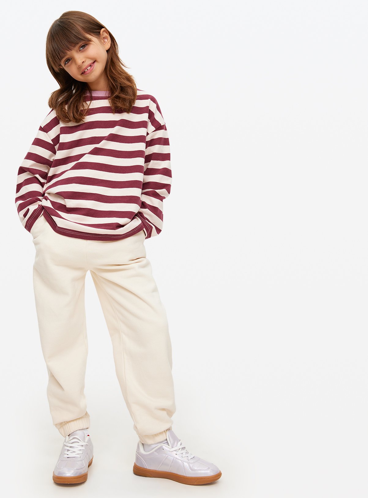 Cream Cuffed Joggers  13 years