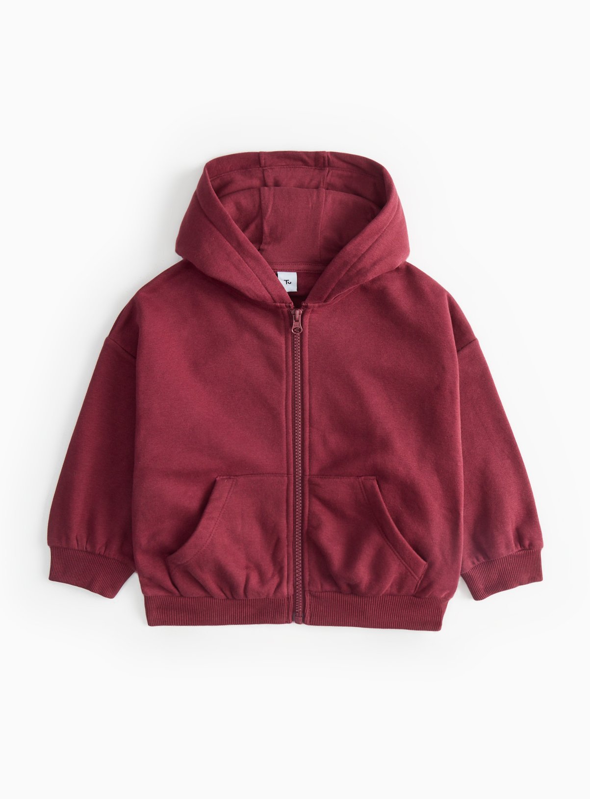 Burgundy Zip-Through Hoodie 3-4 years