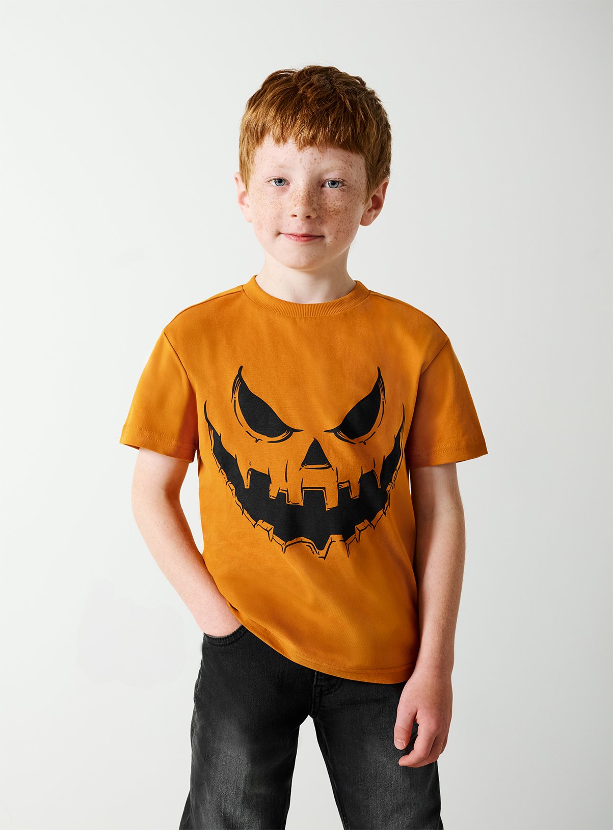 Buy Halloween Orange Pumpkin Tee year T-shirts and shirts Tu