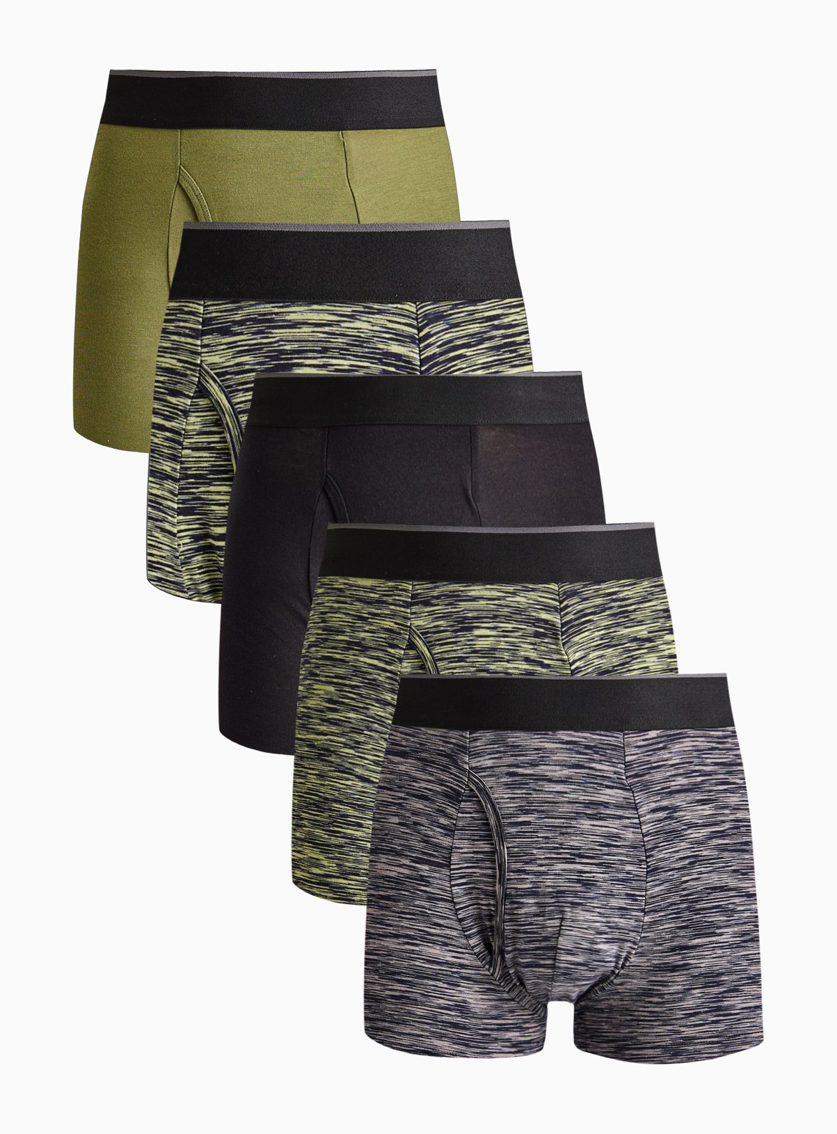 Khaki Spacedye Print Trunks 5 Pack 