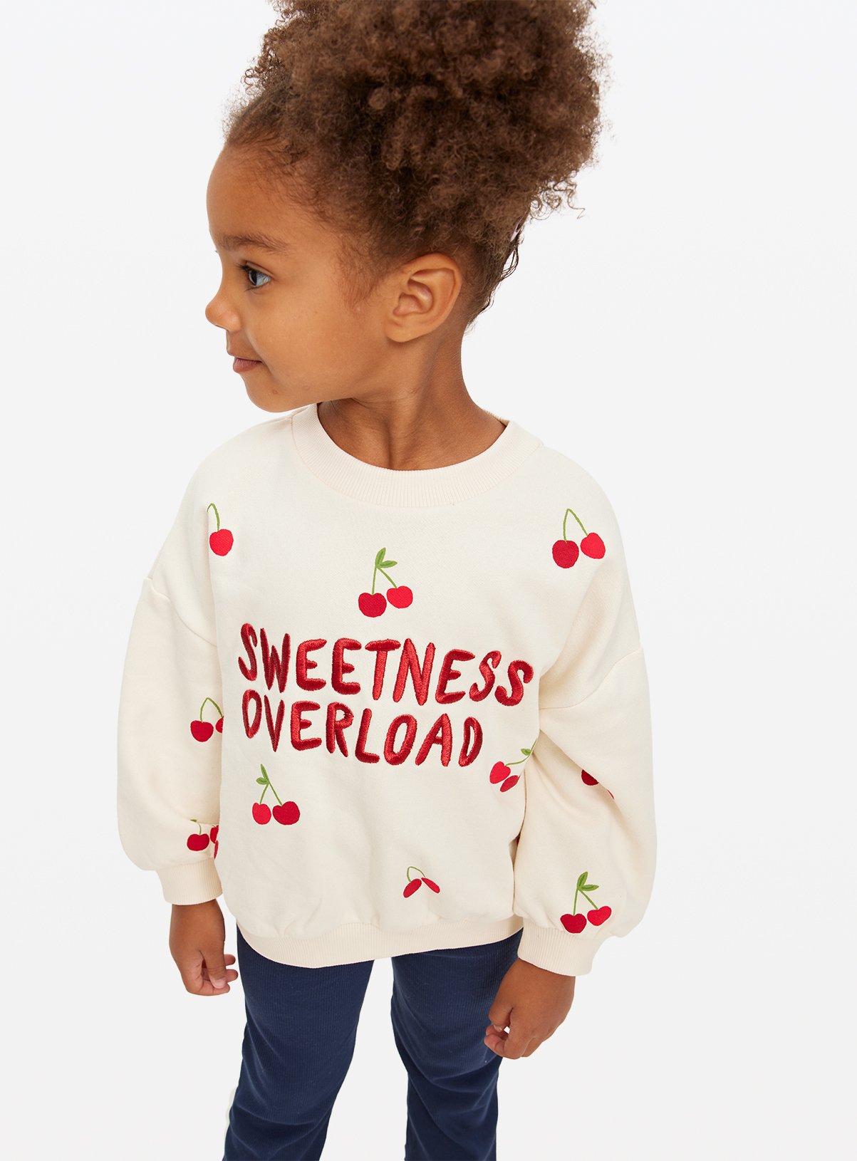 Cherries Sweatshirt & Flares Set 
