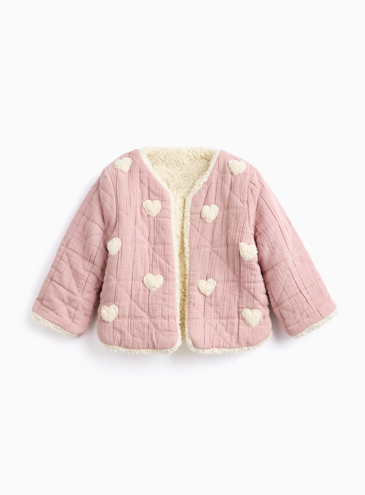 Heart Quilted Borg Jacket 