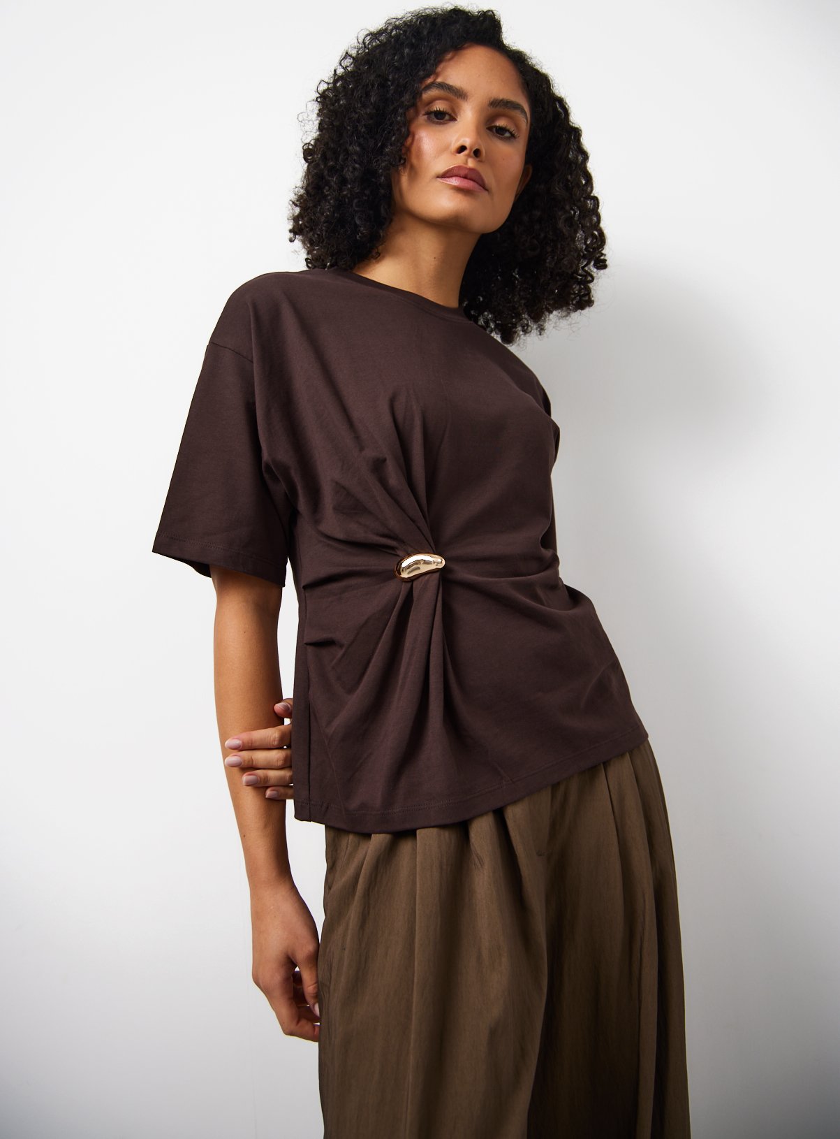 Hardware Twist Detail T-Shirt 