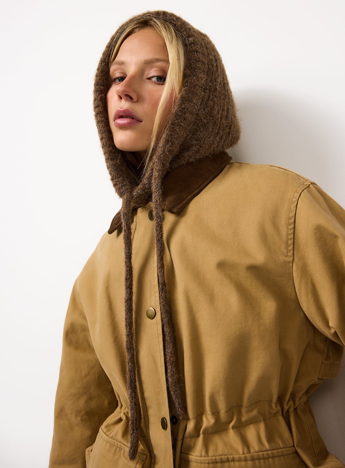 Brown Knitted Balaclava One Size