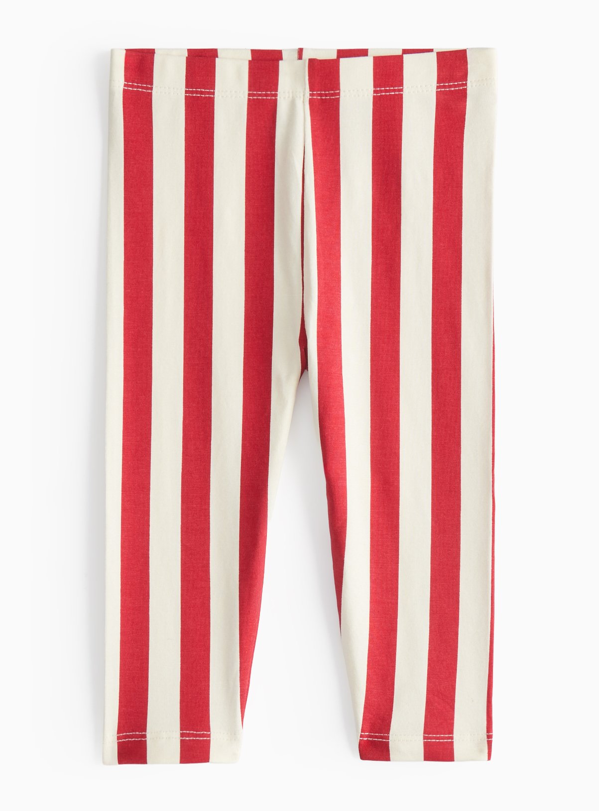 Unisex Red Stripe Leggings 9-12 months