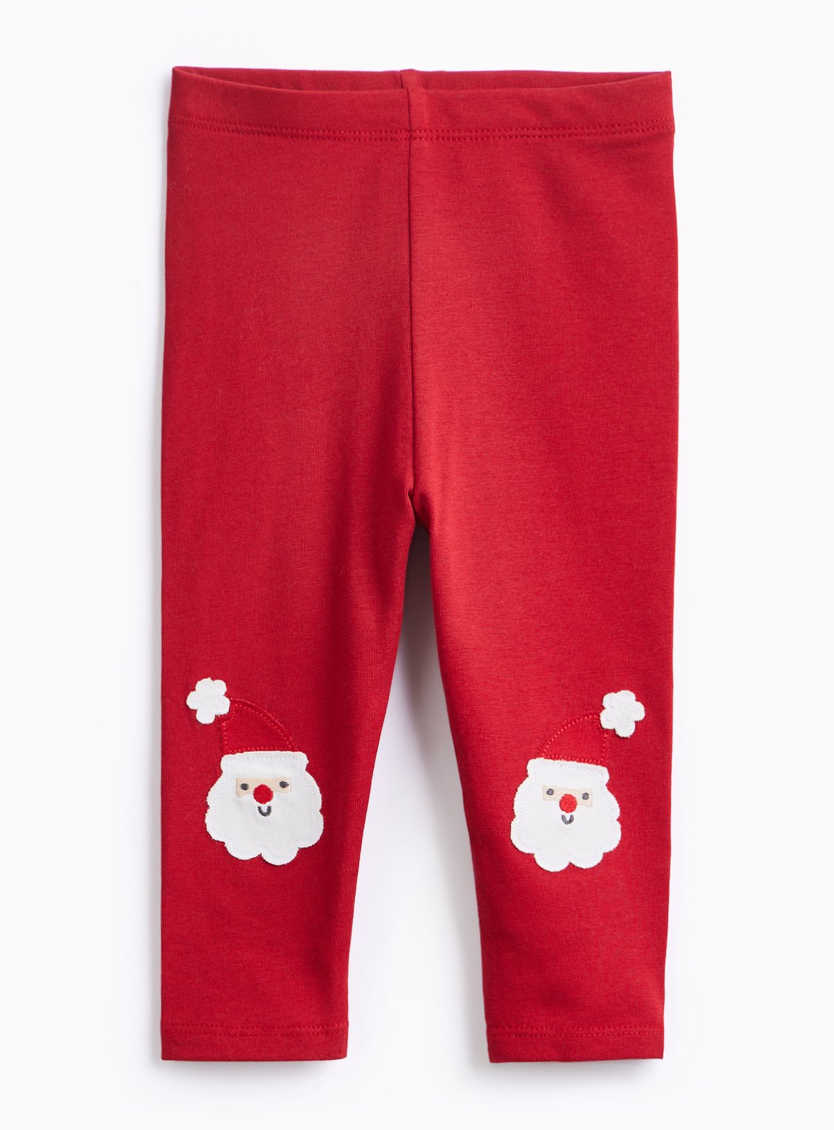 Christmas Santa Badge Red Leggings  