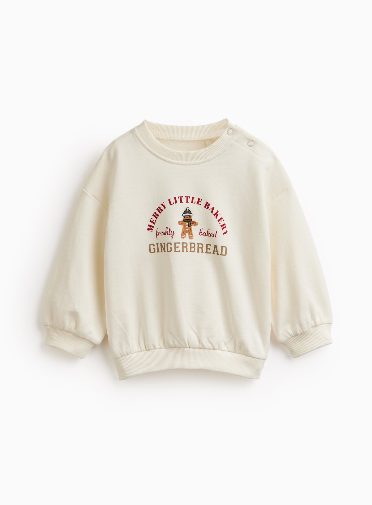 Cream Merry Little Bakery Gingerbread Sweatshirt 