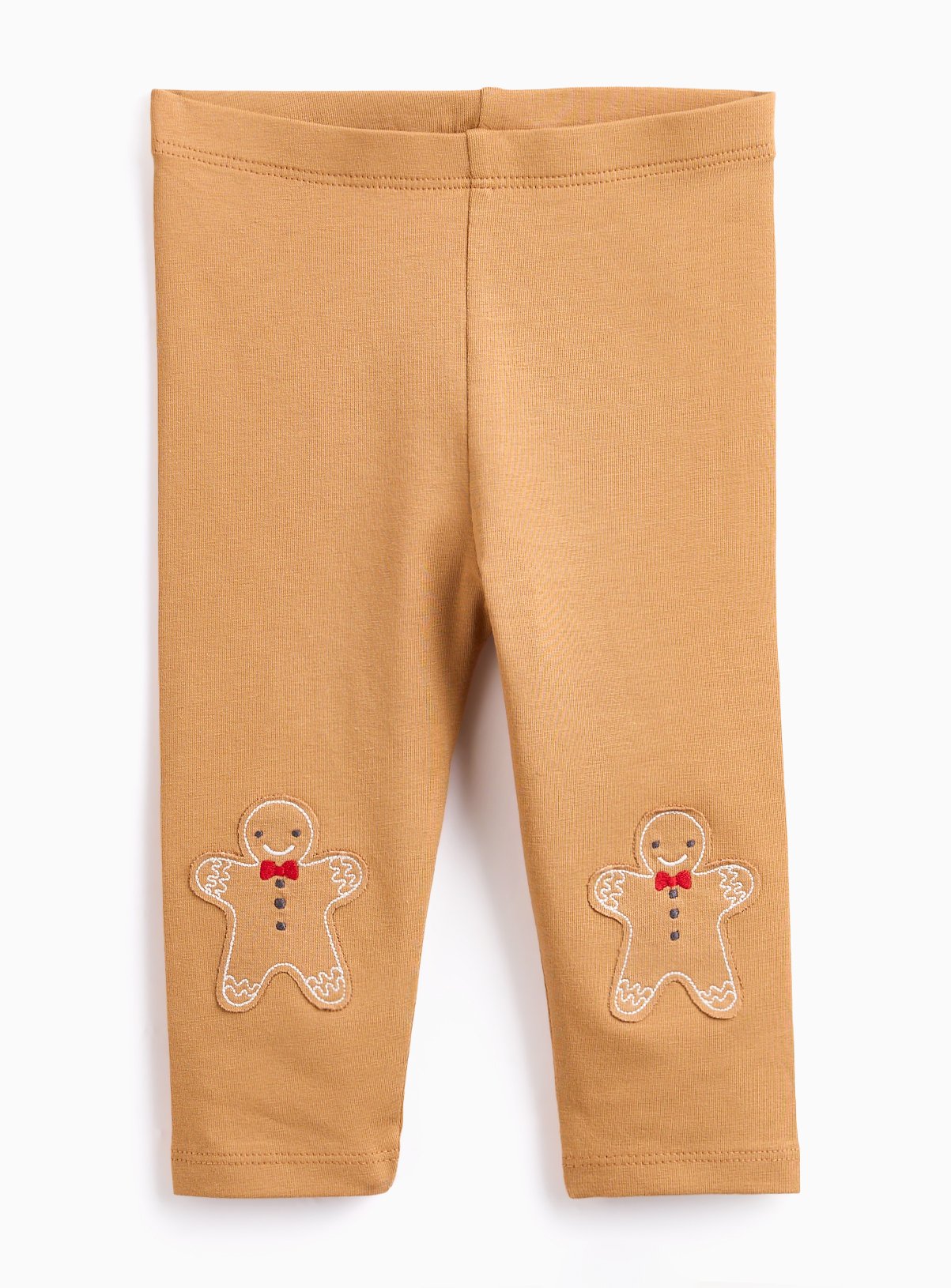 Brown Gingerbread Knee Badge Leggings 