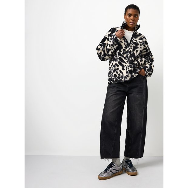 Buy Mono Animal Printed Quarter Zip Borg Fleece XL | Hoodies and sweatshirts | Tu