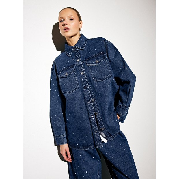 Buy Dark Denim Eccentric Embellished Shirt 20 | Shirts | Tu