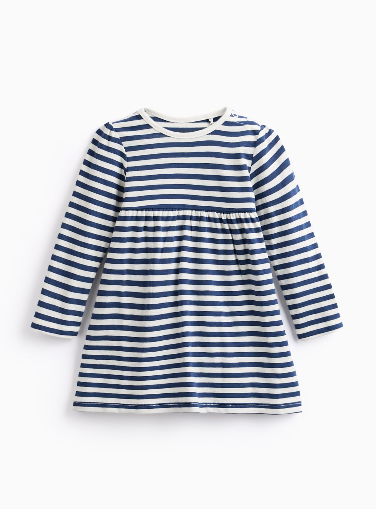 Navy Striped Jersey Dress 