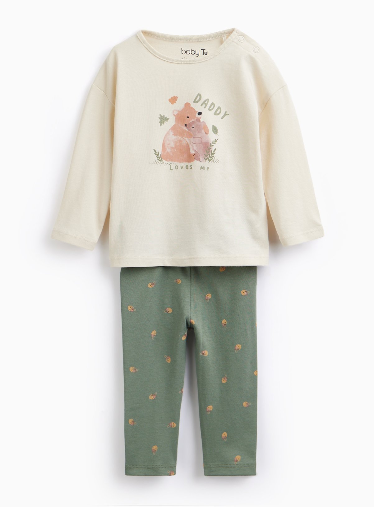 Bear Print Long Sleeve Top & Leggings Set 3-6 months