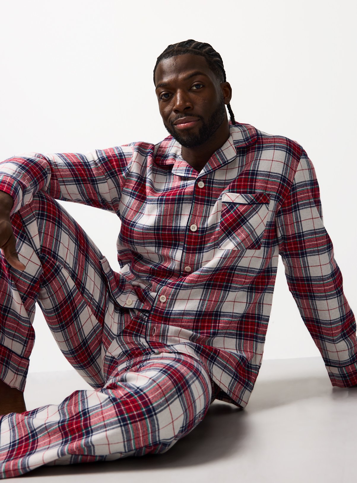 Matching Family Men's Cream Traditional Pyjamas 