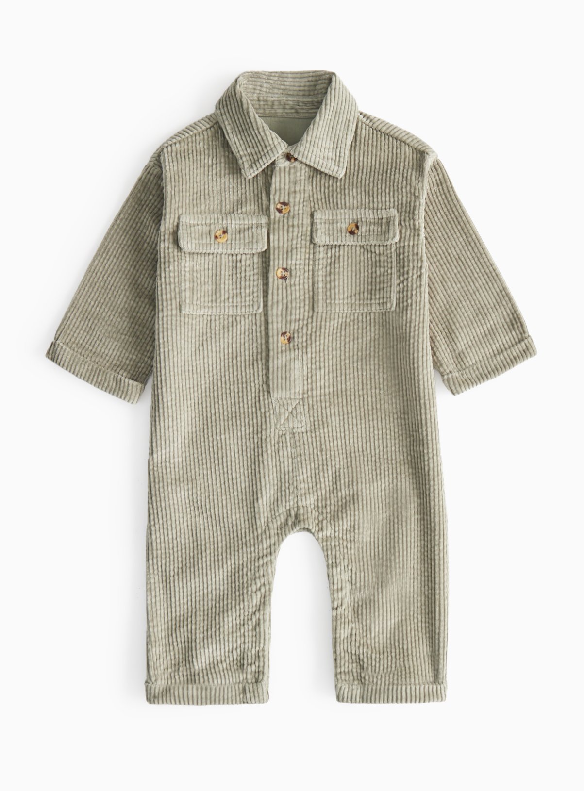 Khaki Corduroy Romper 