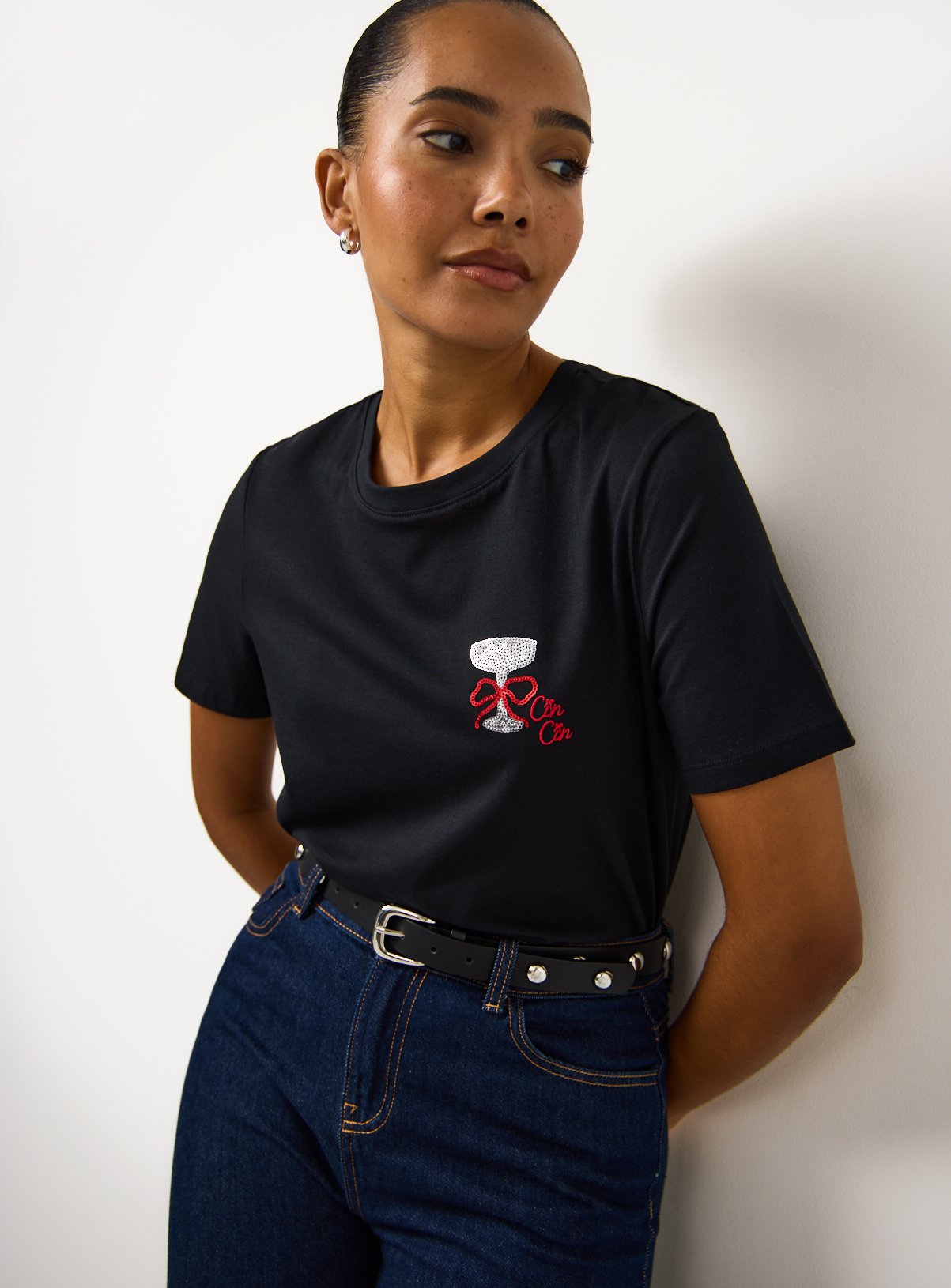 Christmas Cin Cin Glass Regular Fit Graphic T-Shirt 