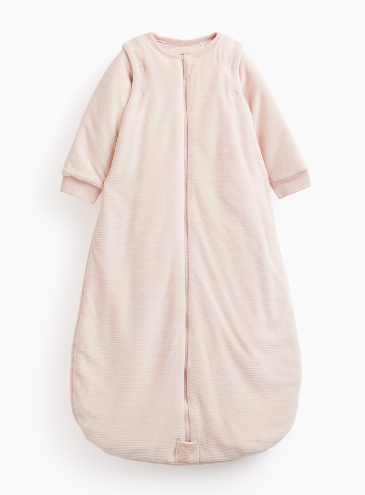 Pink Velour Long Sleeve 2.5 Tog Sleeping Bag