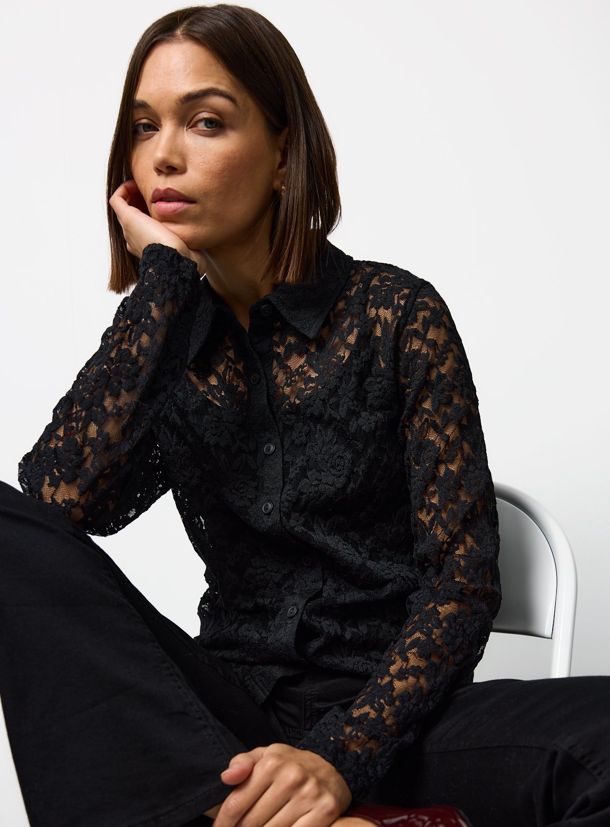 Lace Long Sleeve Shirt 