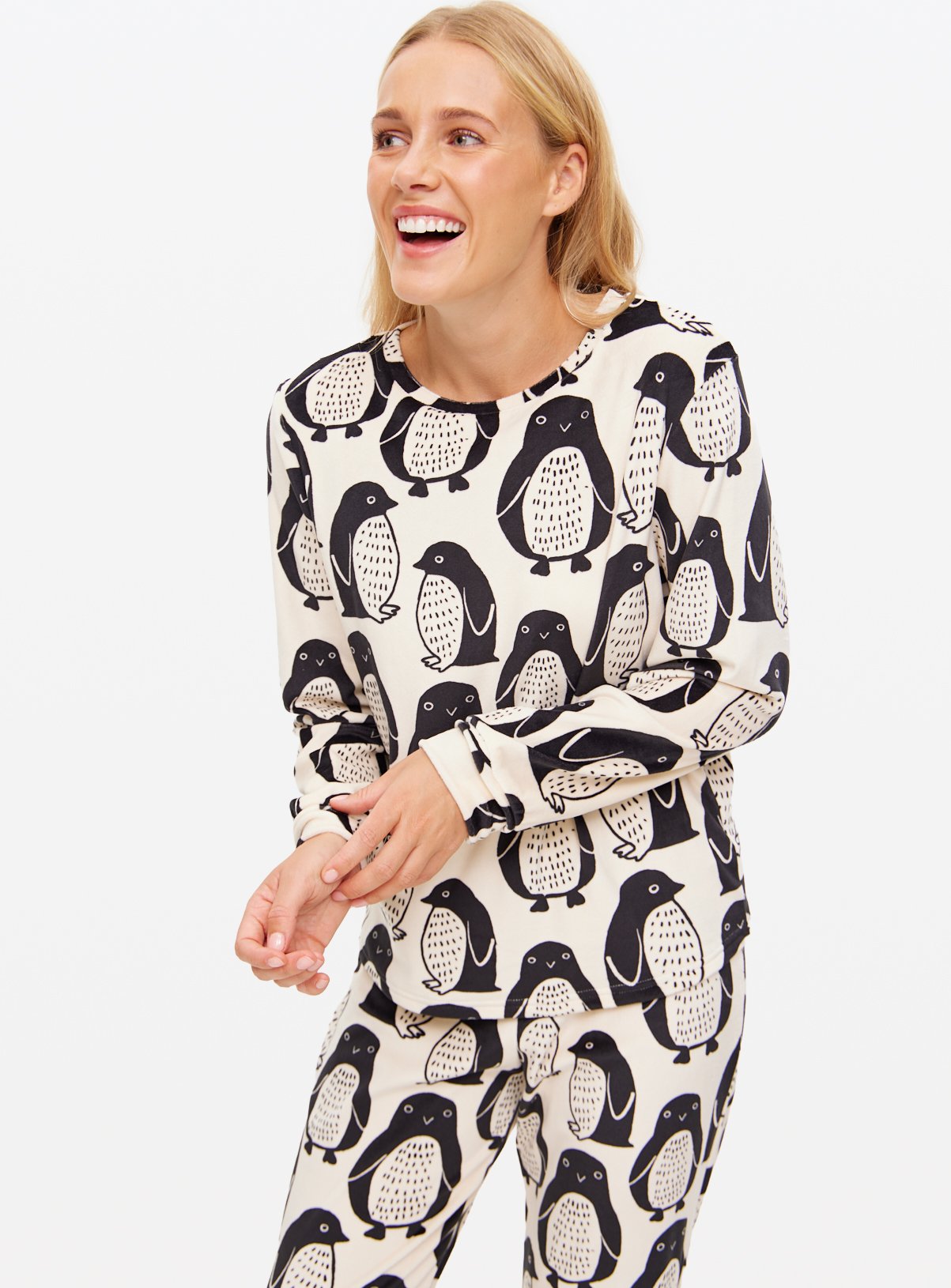 Matching Family Women's Mono Penguin Slinky Pyjama Set 