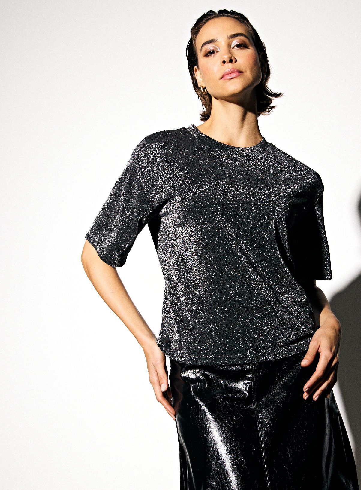 Hotfix Embellished Sparkle Boxy T-Shirt 