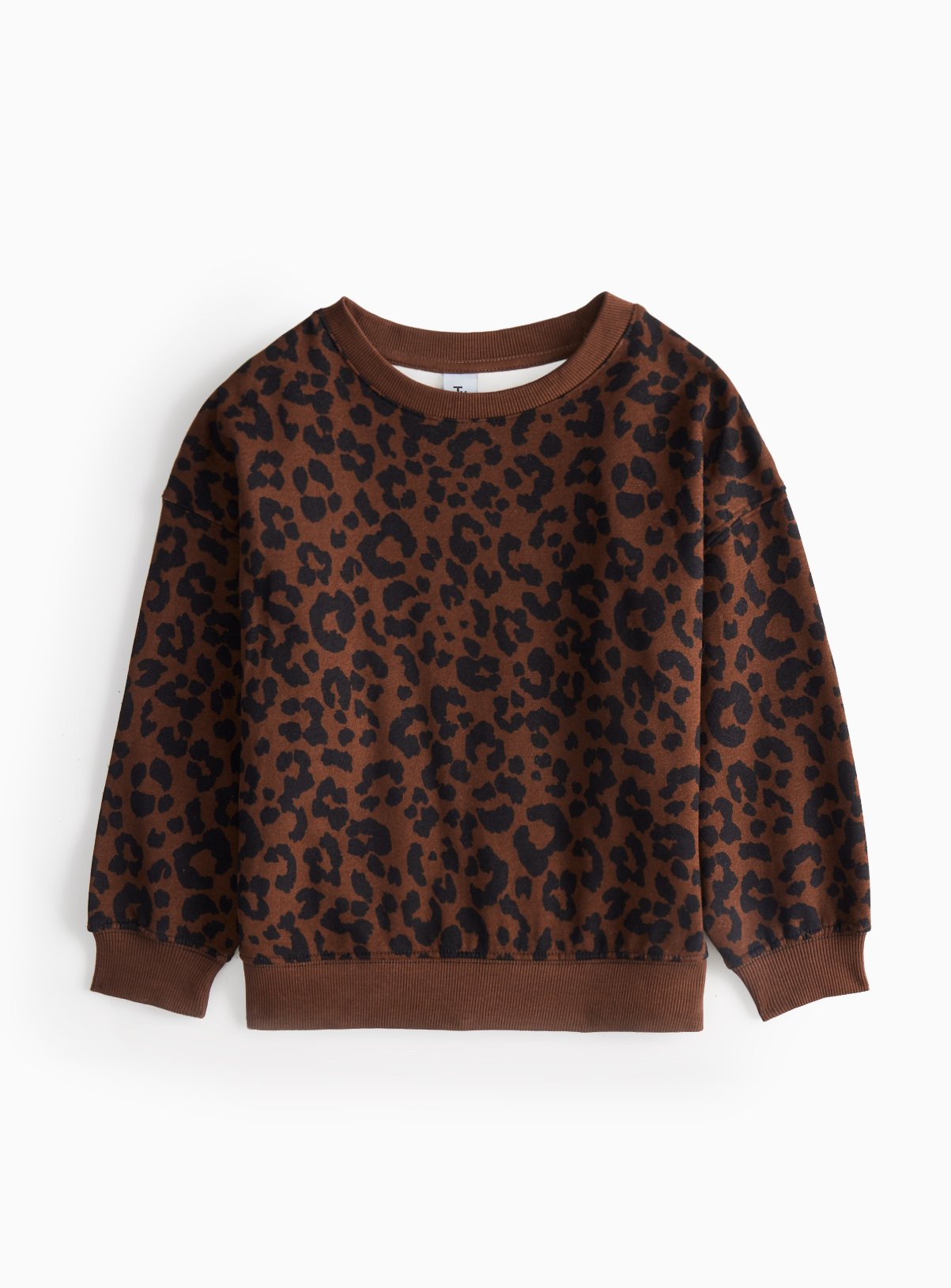 Brown Leopard Print Sweatshirt 
