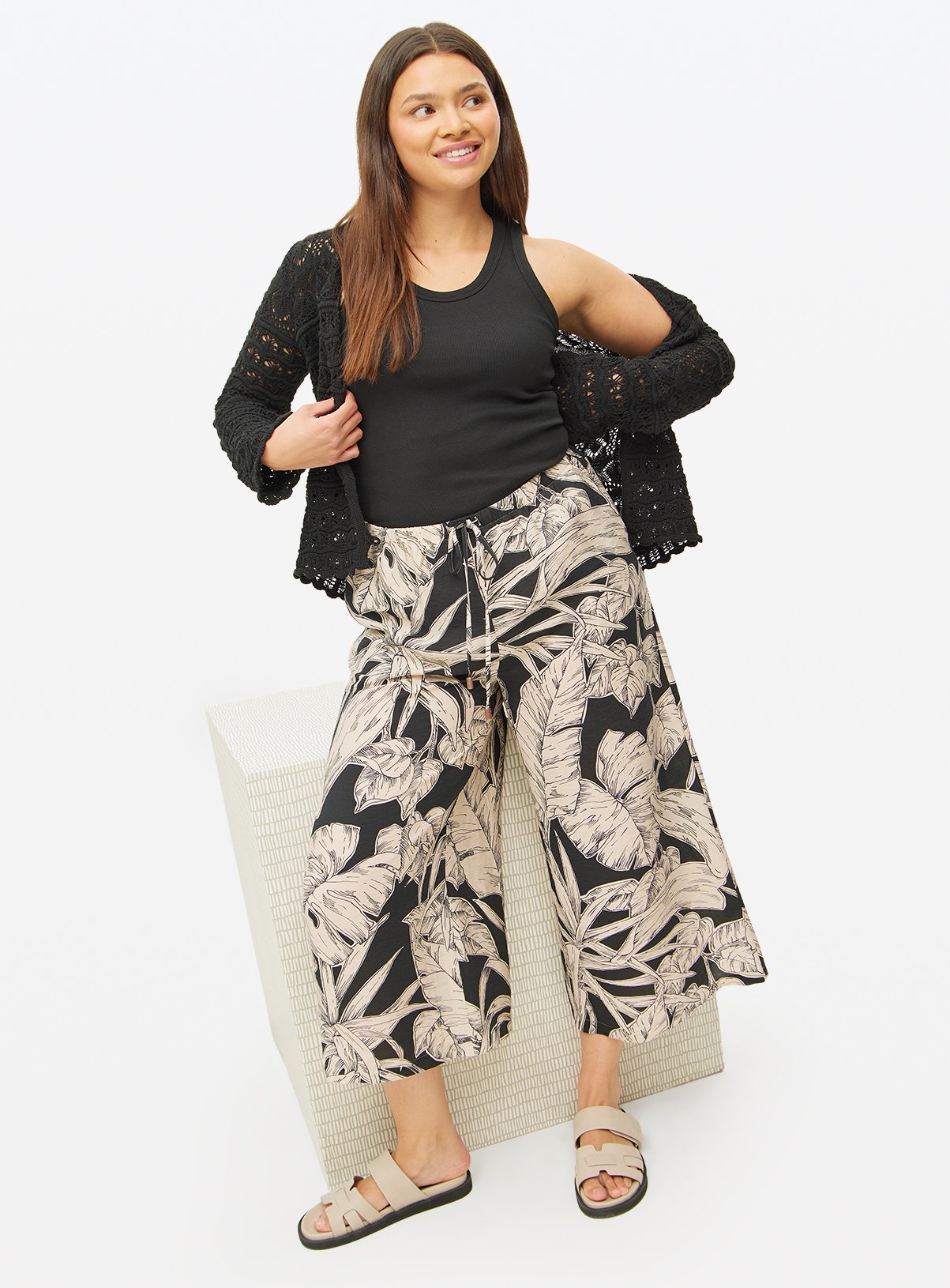 Tu x Scion Parlour Palm Printed Culottes 