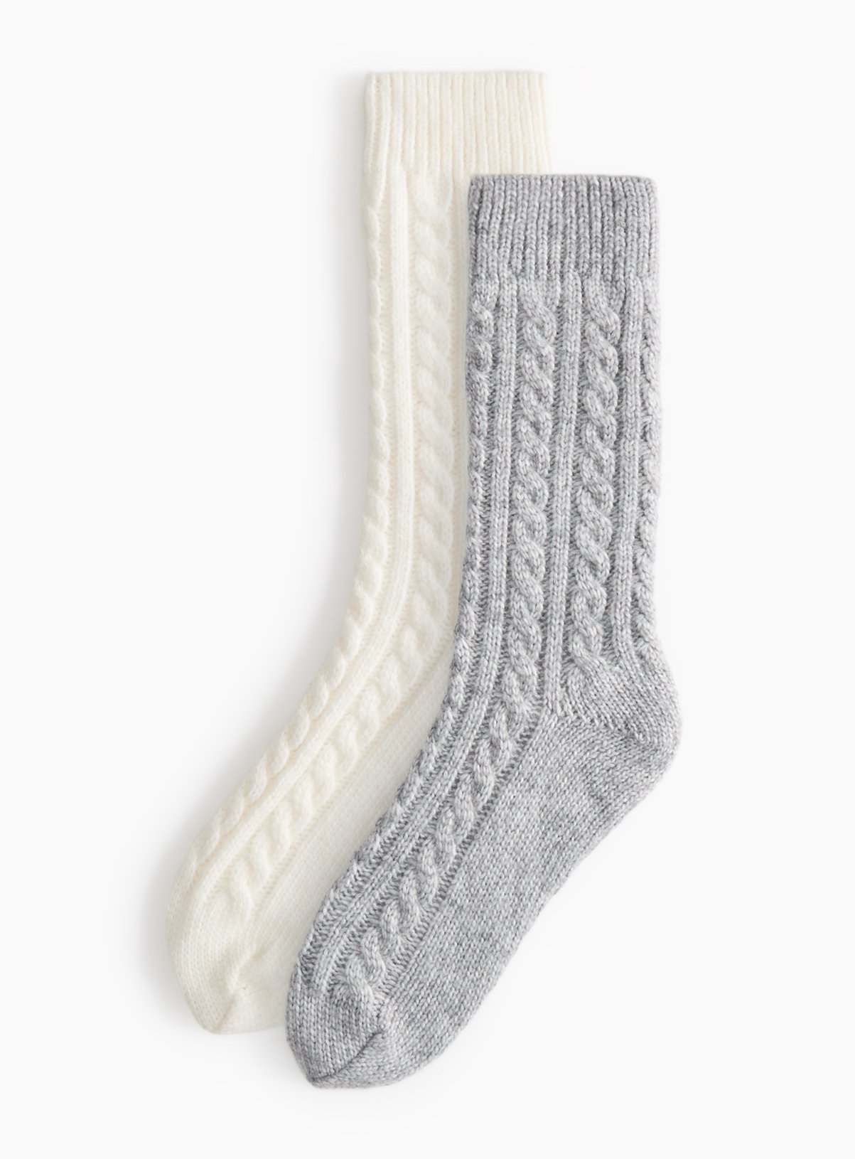 Cable Slouch Boot Socks 2 Pack 4-8