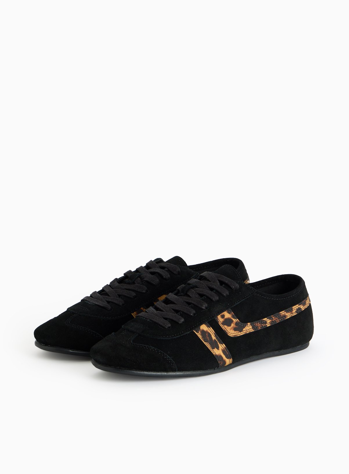 Black Suede Low Profile Trainers 8