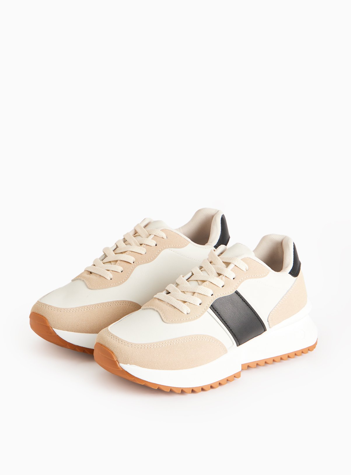 Neutral Panel Chunky Sole Trainers 